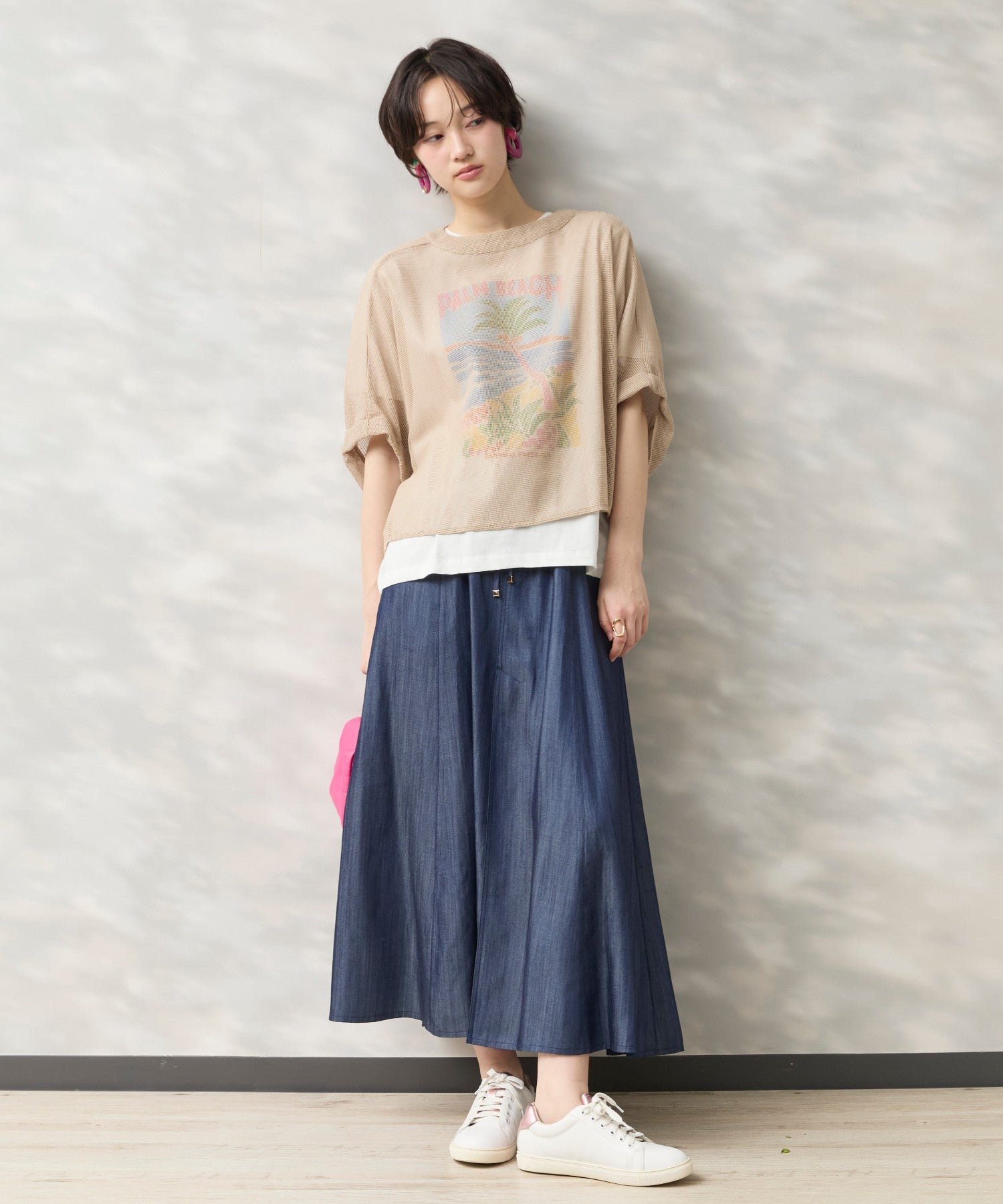 【COMPANIA FANTASTICA】PALM BEACHプリントTシャツ