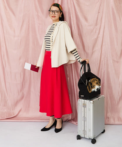 14-5887【FONT LAB】ミラノリブニットフレアスカート