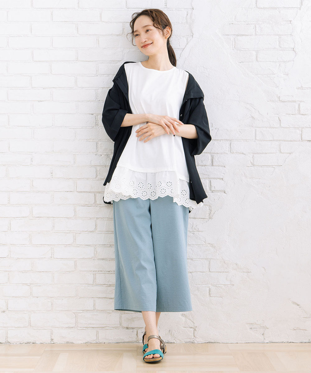 【sabstreet bis】【web限定】 裾刺繍レースタンクトップ【先行予約】