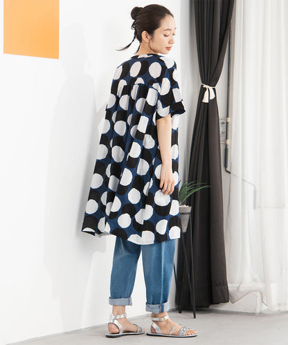 30-9673　サークルプリントチュニック【先行予約】