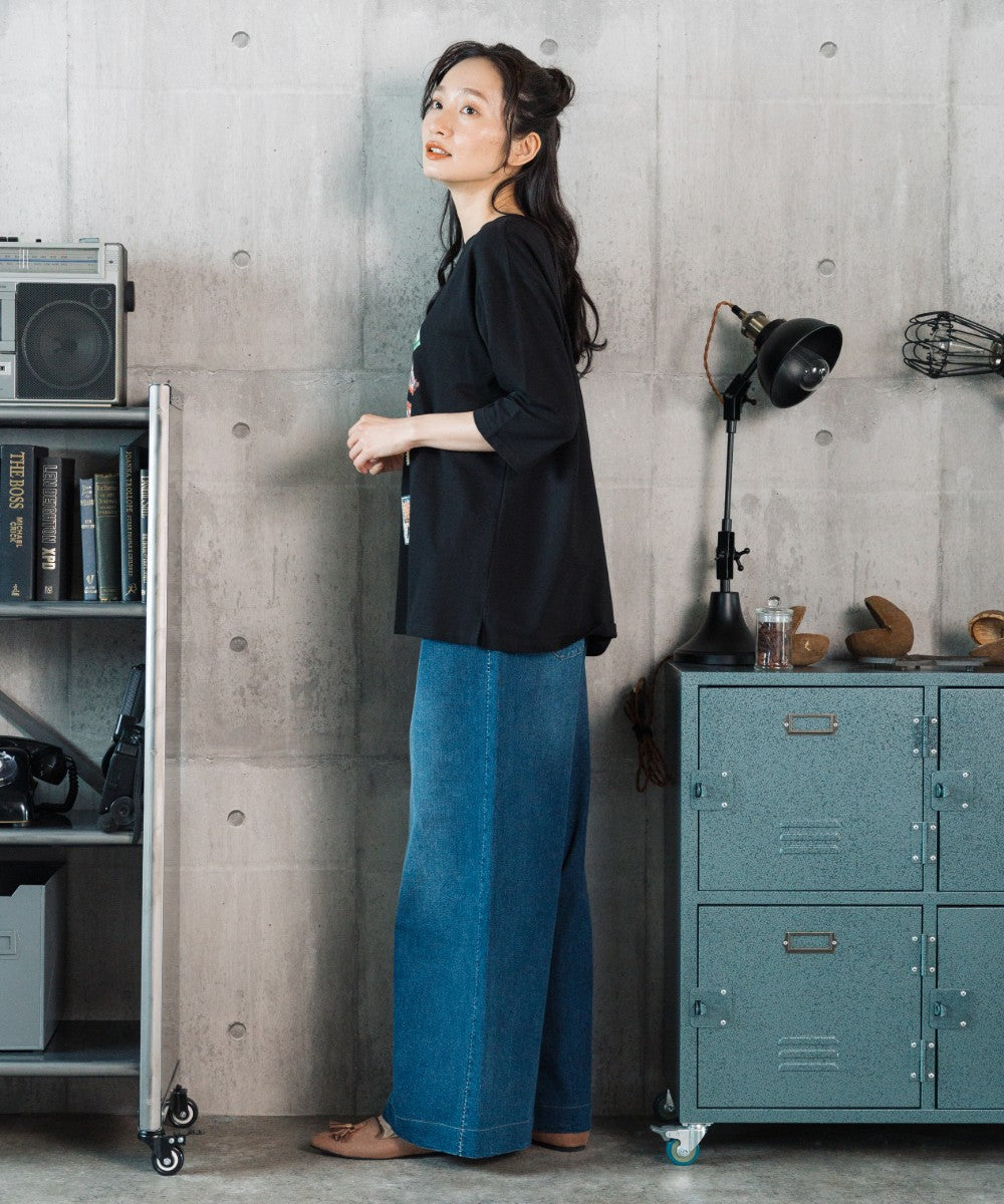Bleu tango [Rogique]Jorney Memoriesプリント七分袖Tシャツ