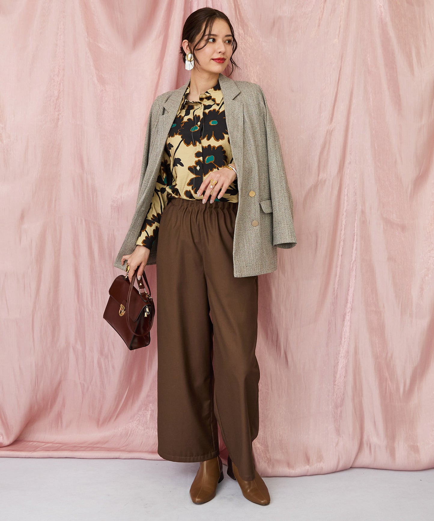 01-5918【WILD PONY】ビッグフラワープリントシャツ