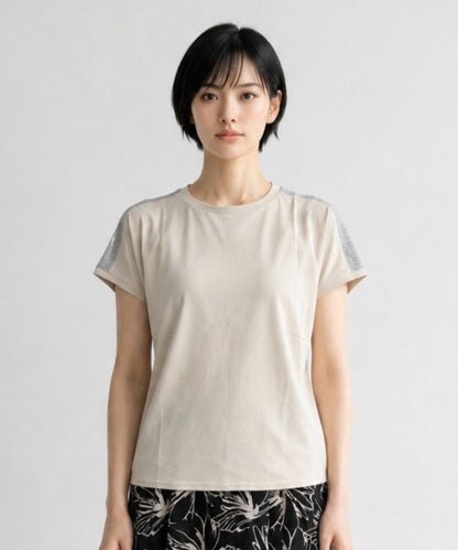 【FONT LAB】ラメショルダー2WAY Tシャツ