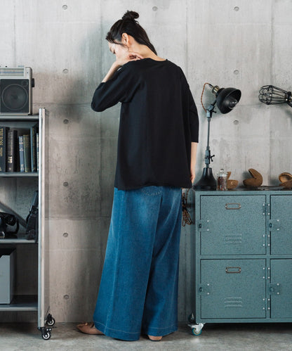 Bleu tango [Rogique]Jorney Memoriesプリント七分袖Tシャツ
