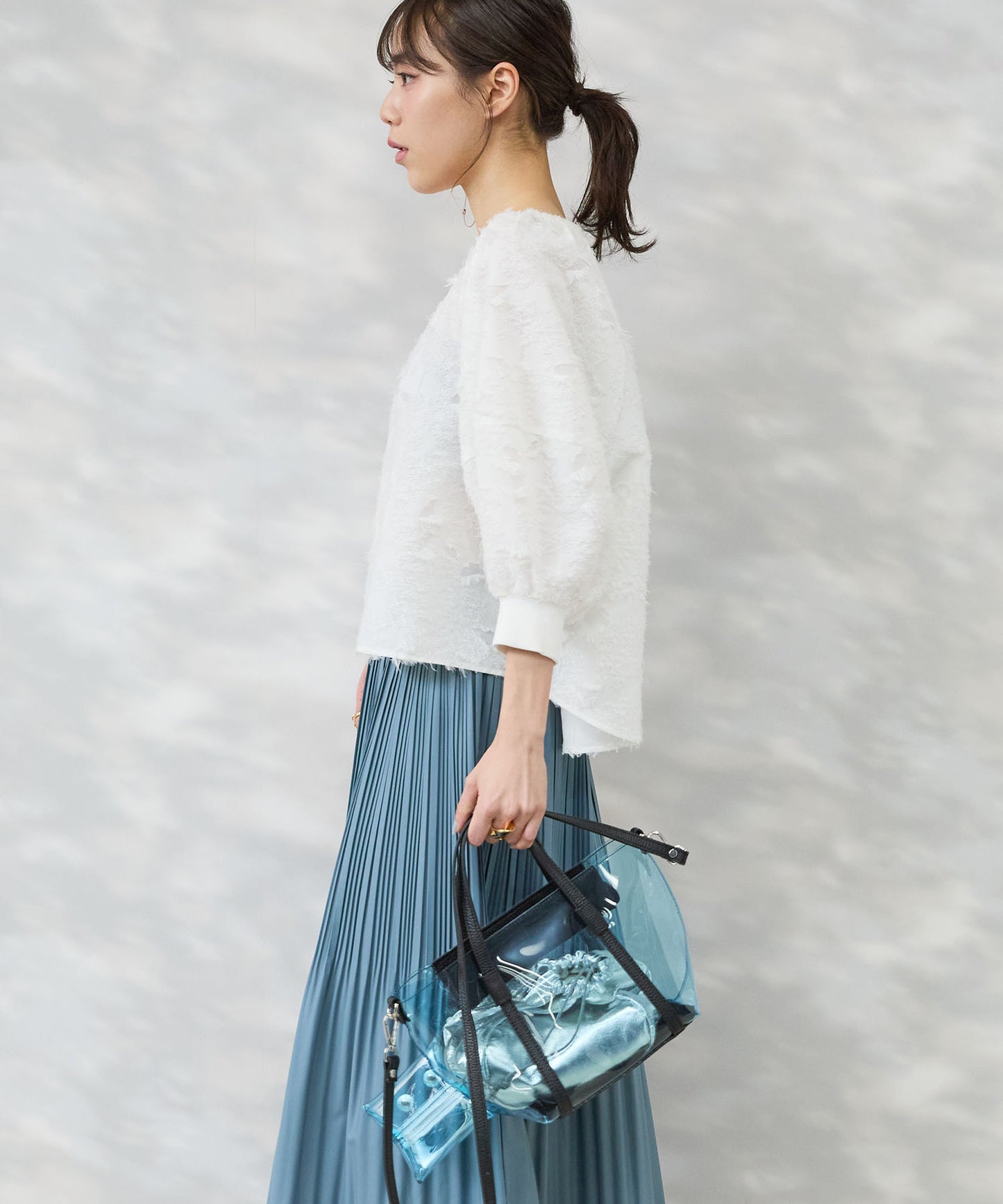 【RIPANI】PVC×レザー RIPPYBAGチャーム