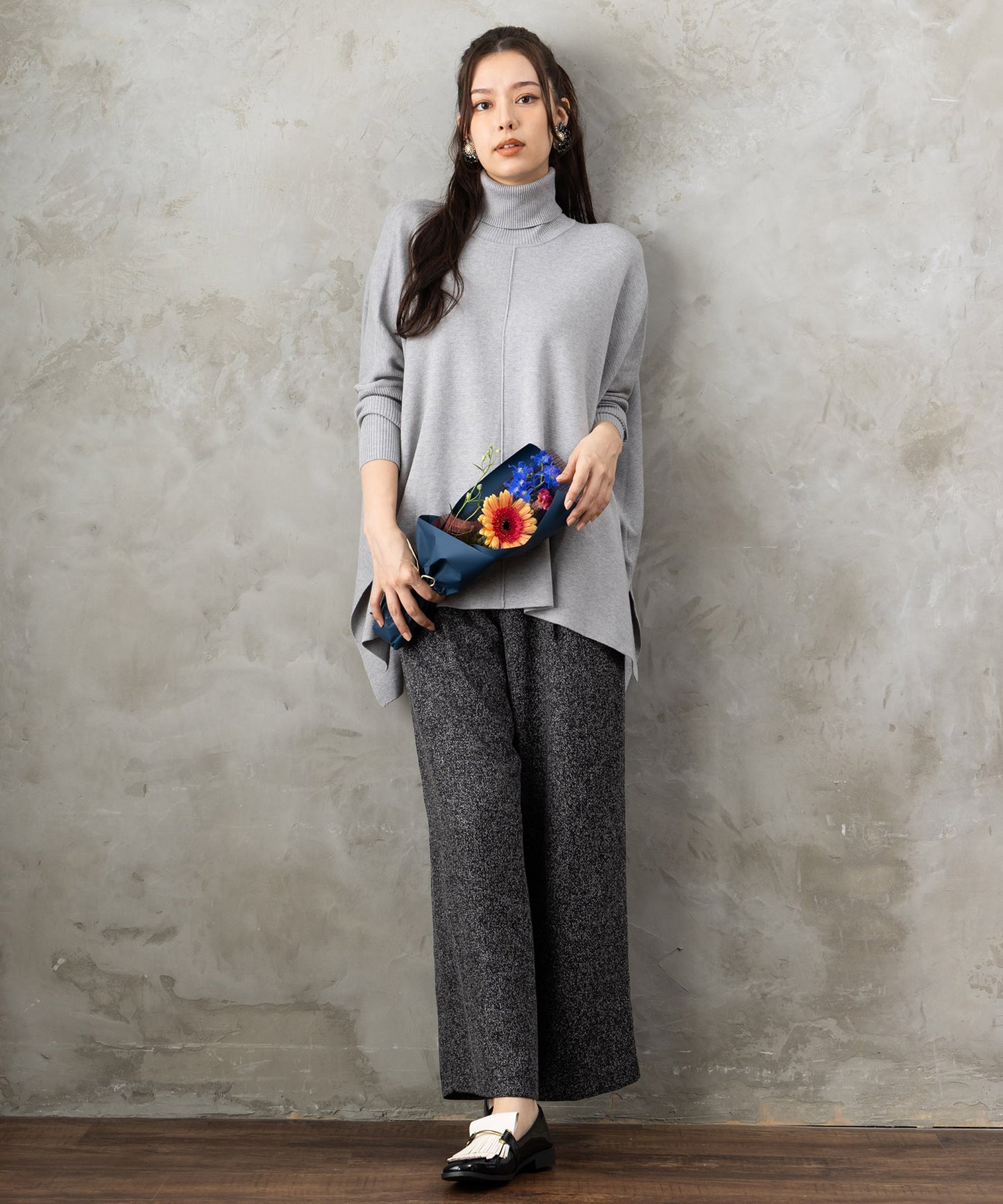 【FONT LAB】抗菌ポンチョニット