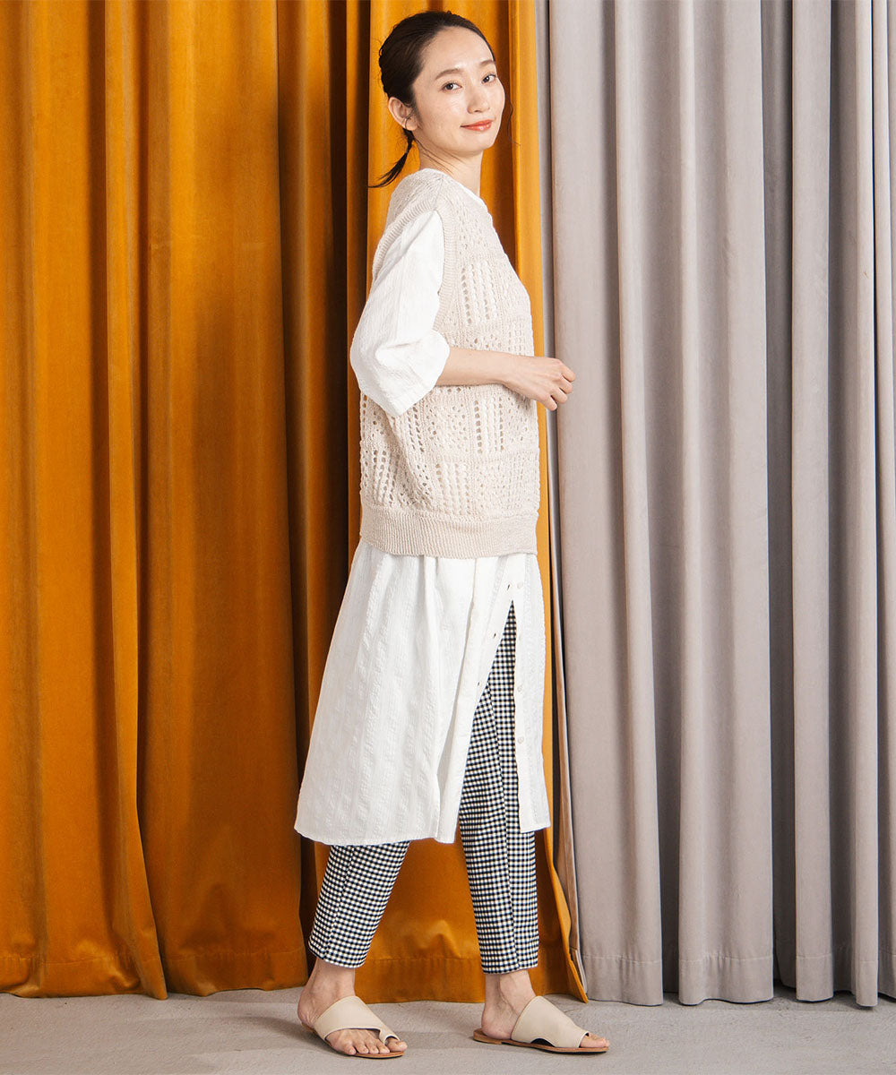 12-1675　アソートチェックストレッチパンツ【先行予約】