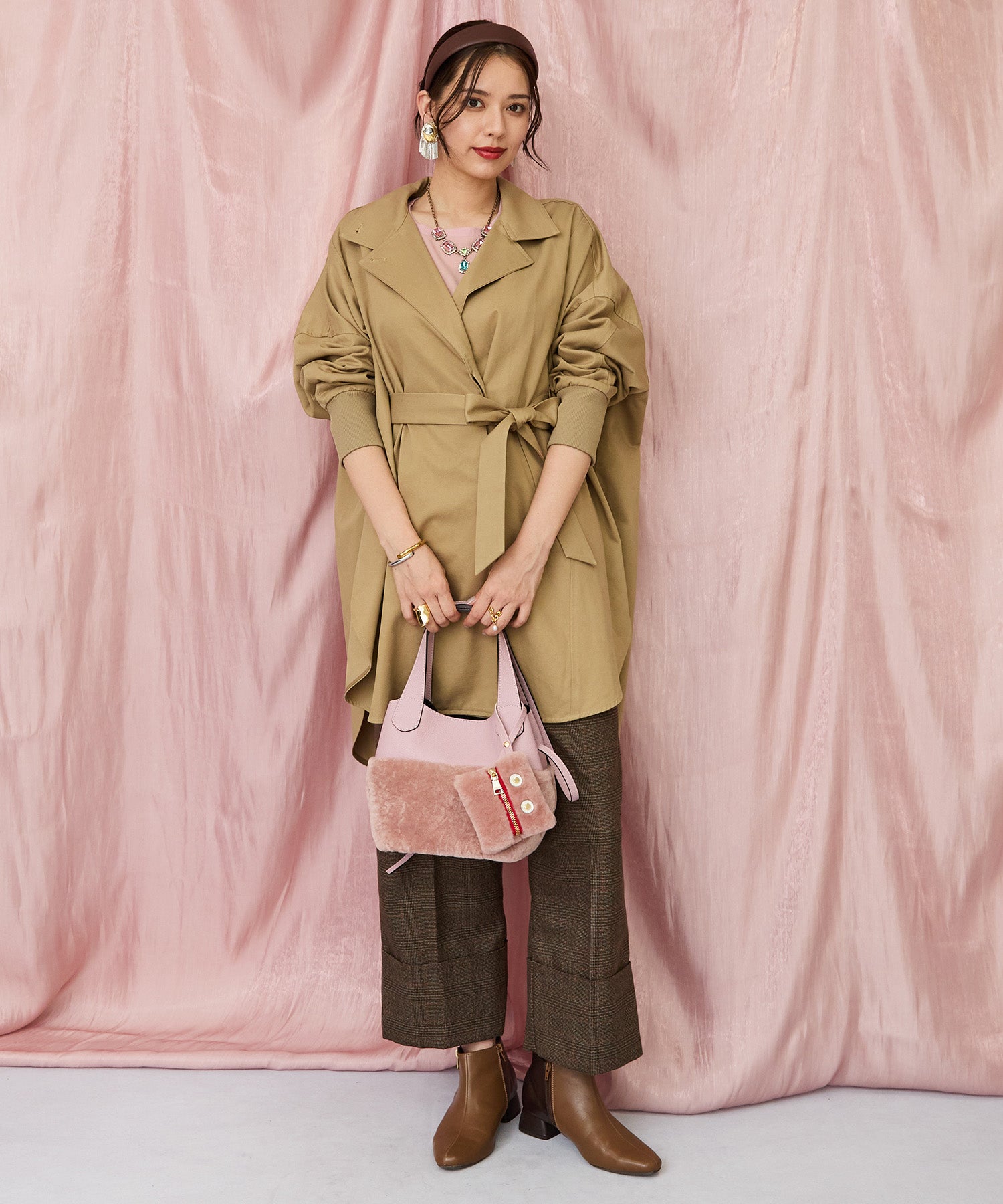 01-1342【JETSET SOLO PLUS】2WAYジョーゼットオーガンジーコンビブラウス