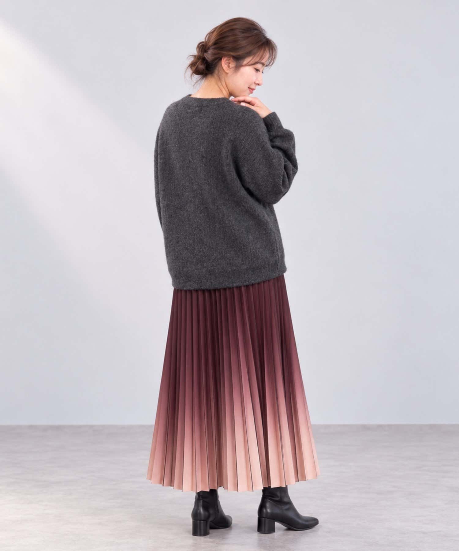 【sabstreet bis】【web限定】 クルーネック杢ニット【先行予約】