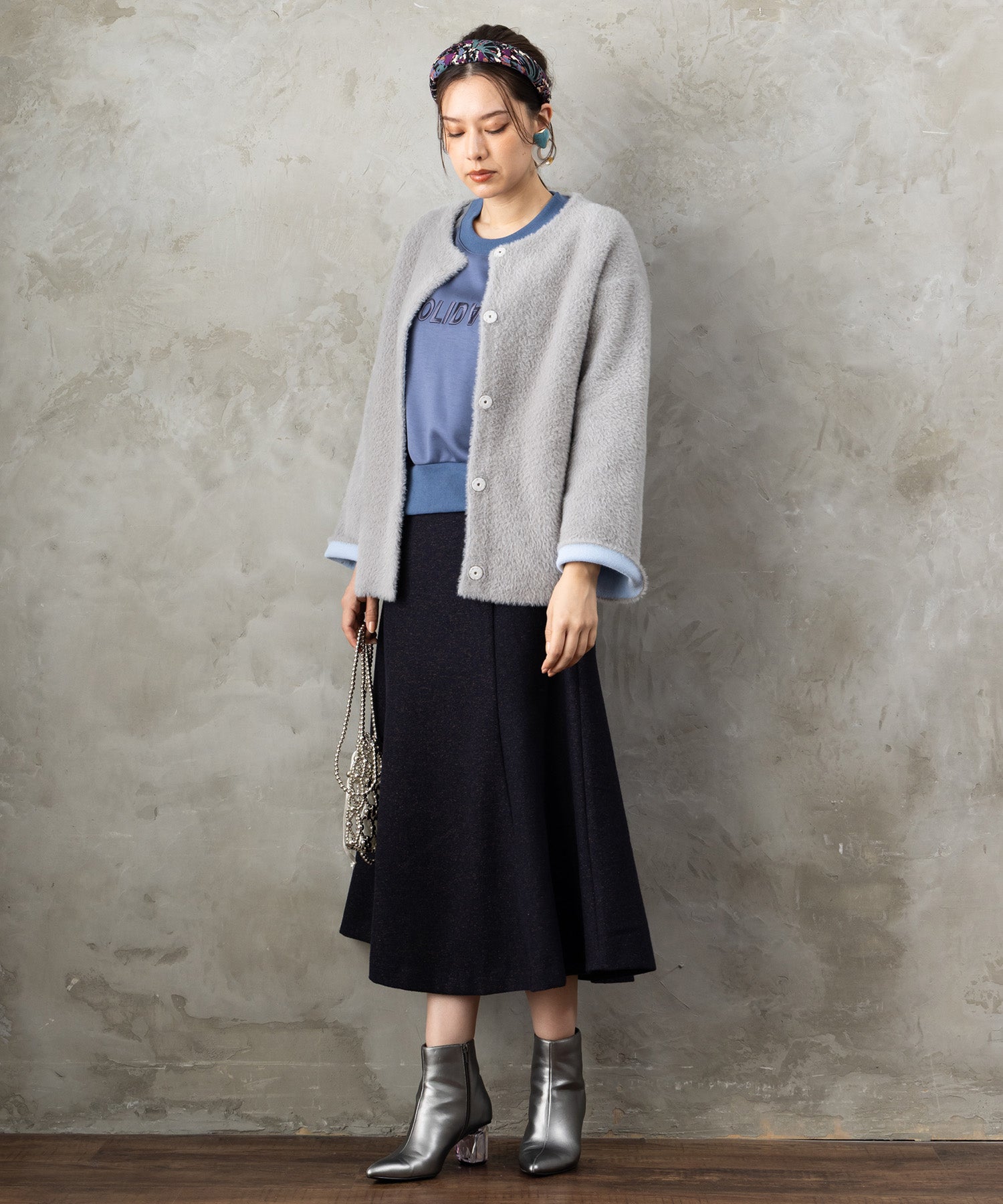 【FONT LAB】ダブルフェイスフェザーコーディガン’25