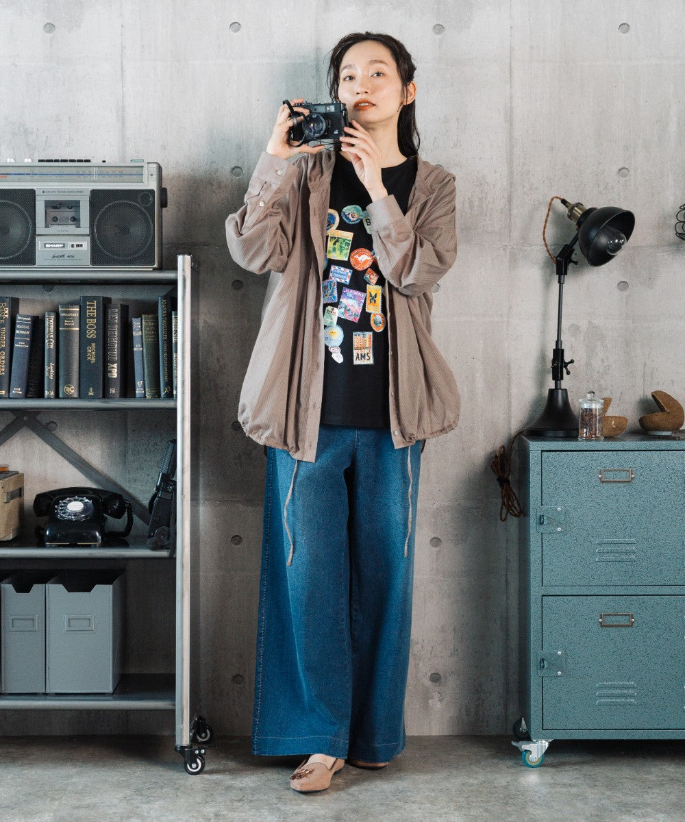 Bleu tango [Rogique]Jorney Memoriesプリント七分袖Tシャツ