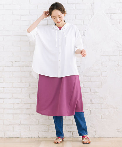 23-5475　【COOL・UV・防シワ】スムースジョーゼットフーディブルゾン【先行予約】