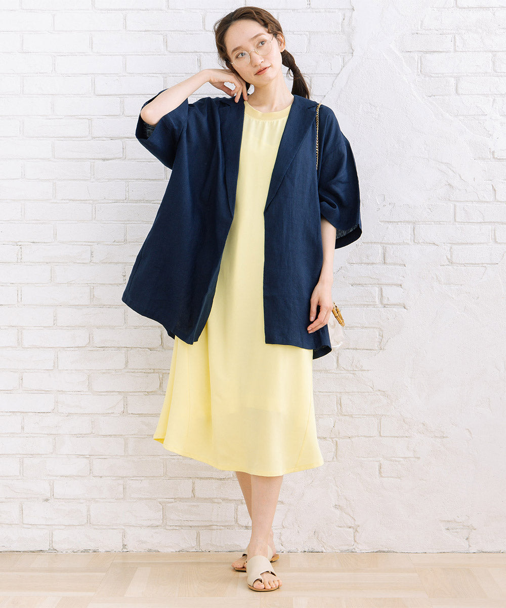 20-5464　[Rogique]リネンハーフスリーブジャケット【先行予約】