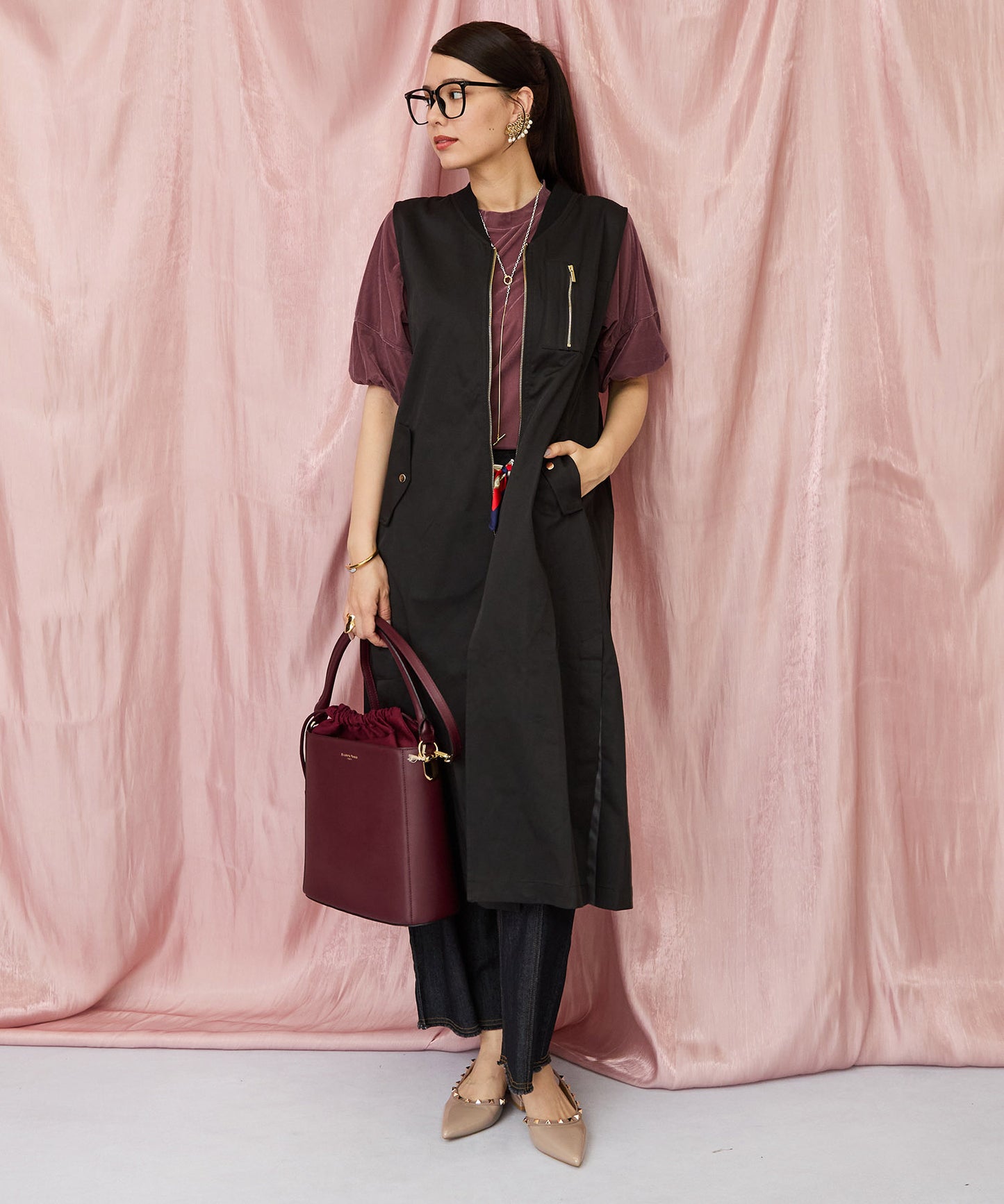 12-5900【FONT LAB】フリンジワイドデニム’25