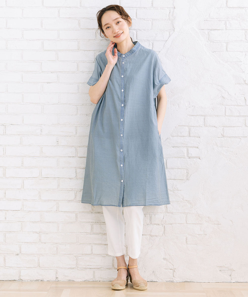 30-9679　FONTLAB スーパーライトデニムチュニック