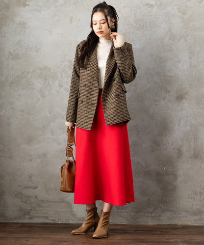 14-5887【FONT LAB】ミラノリブニットフレアスカート