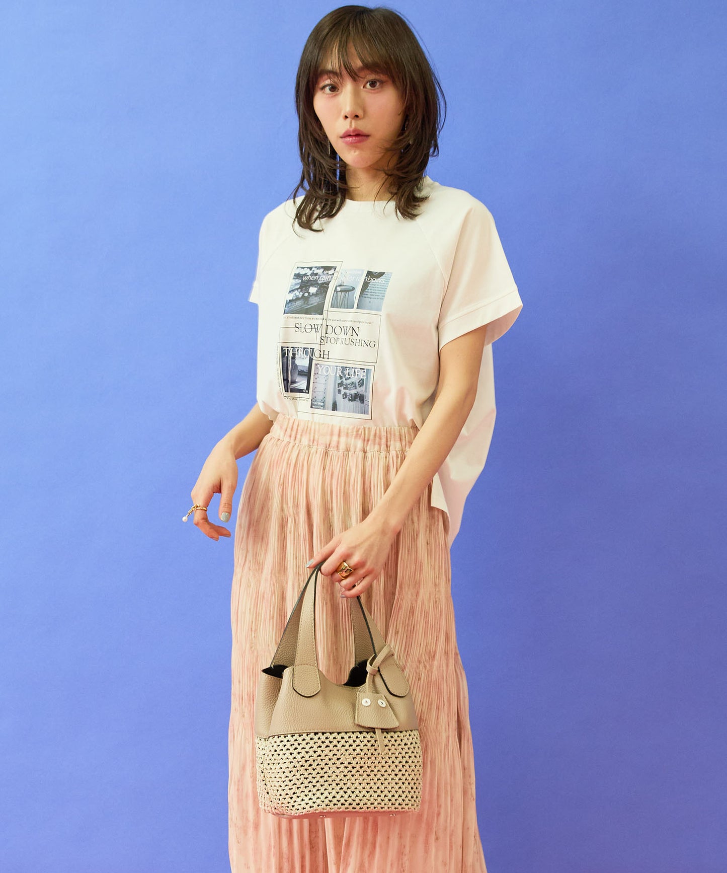 【RIPANI】レザー×メッシュ2WAY BAG