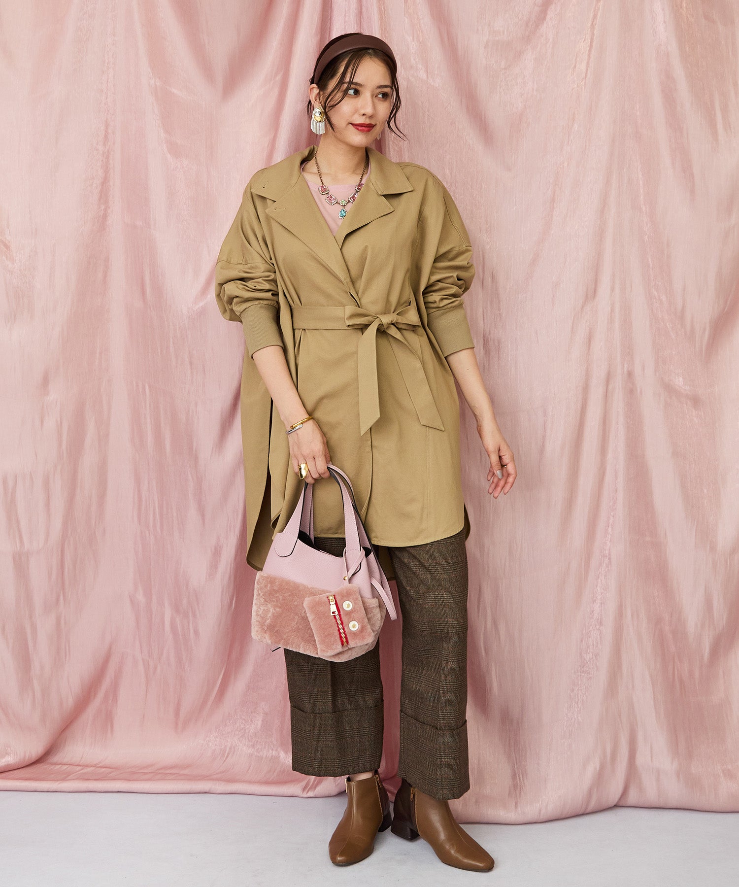 01-1342【JETSET SOLO PLUS】2WAYジョーゼットオーガンジーコンビブラウス