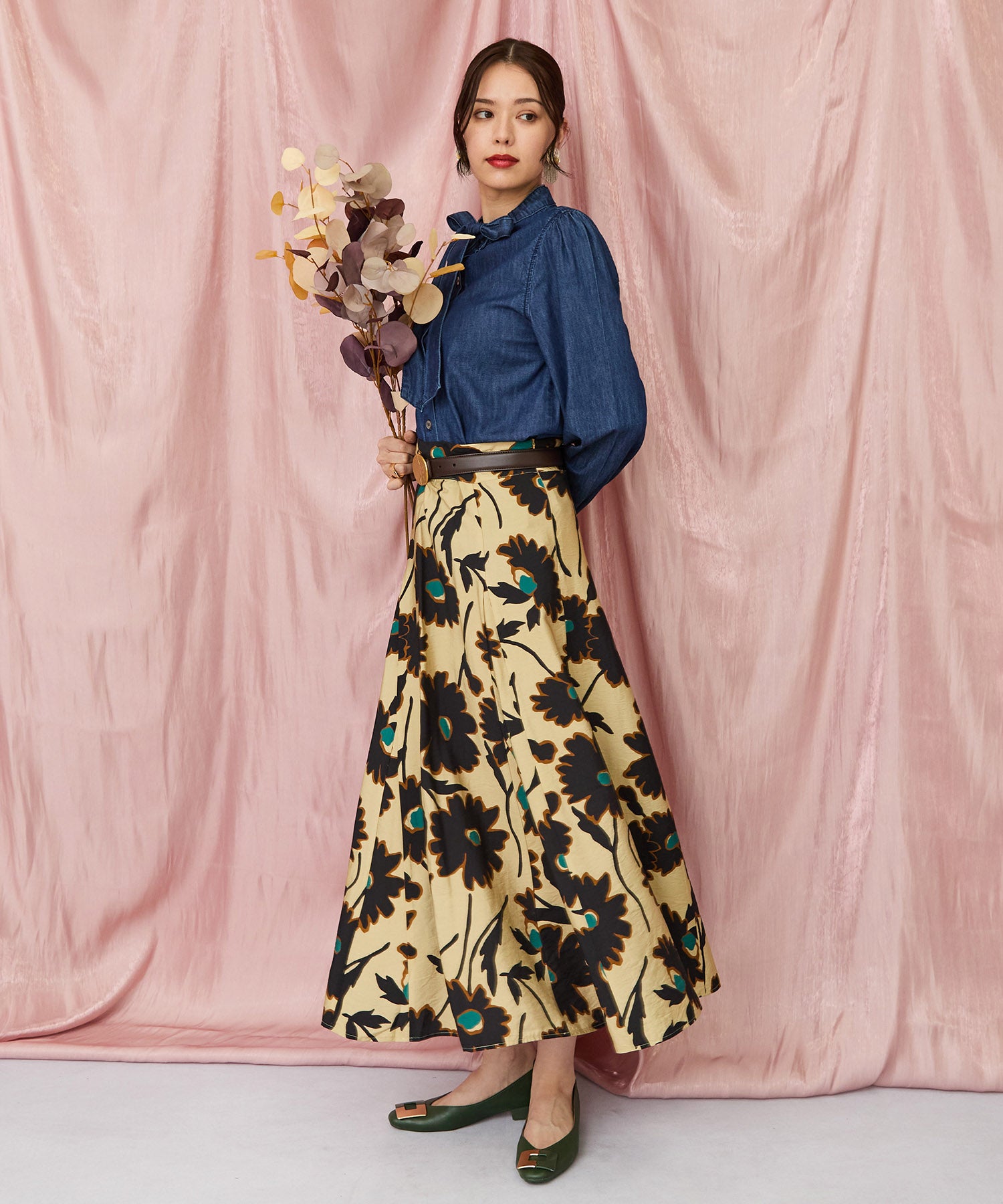 【SKATIE】ゴールドバックルベルト