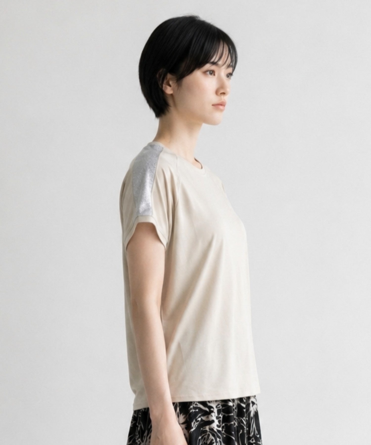 【FONT LAB】ラメショルダー2WAY Tシャツ
