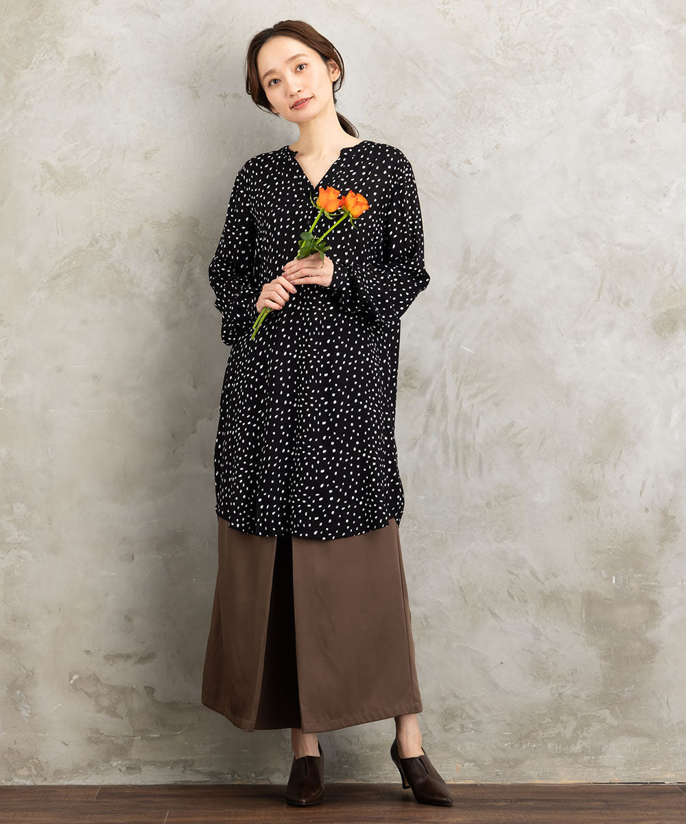 KAFFE アソートプリントシャツチュニック