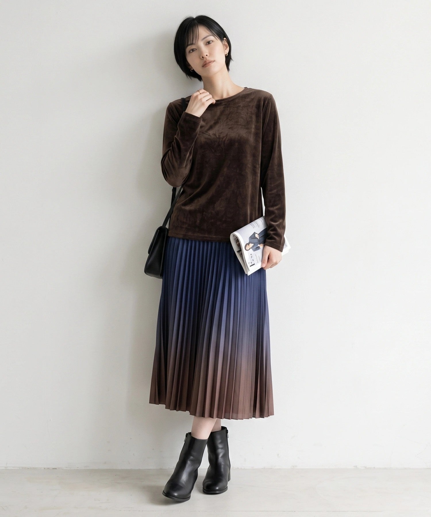 【JETSET SOLO PLUS】シアーフロッキーベロアロングTシャツ