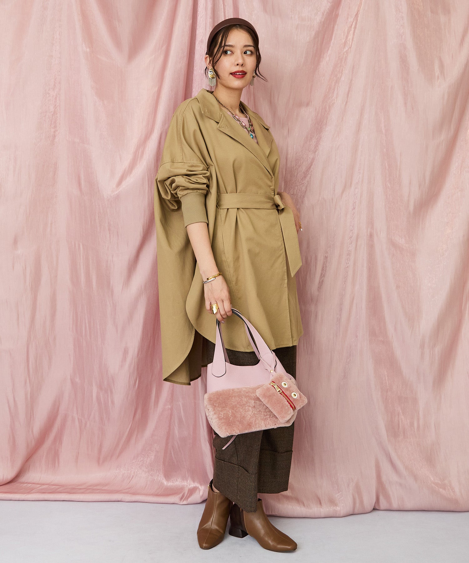 01-1342【JETSET SOLO PLUS】2WAYジョーゼットオーガンジーコンビブラウス