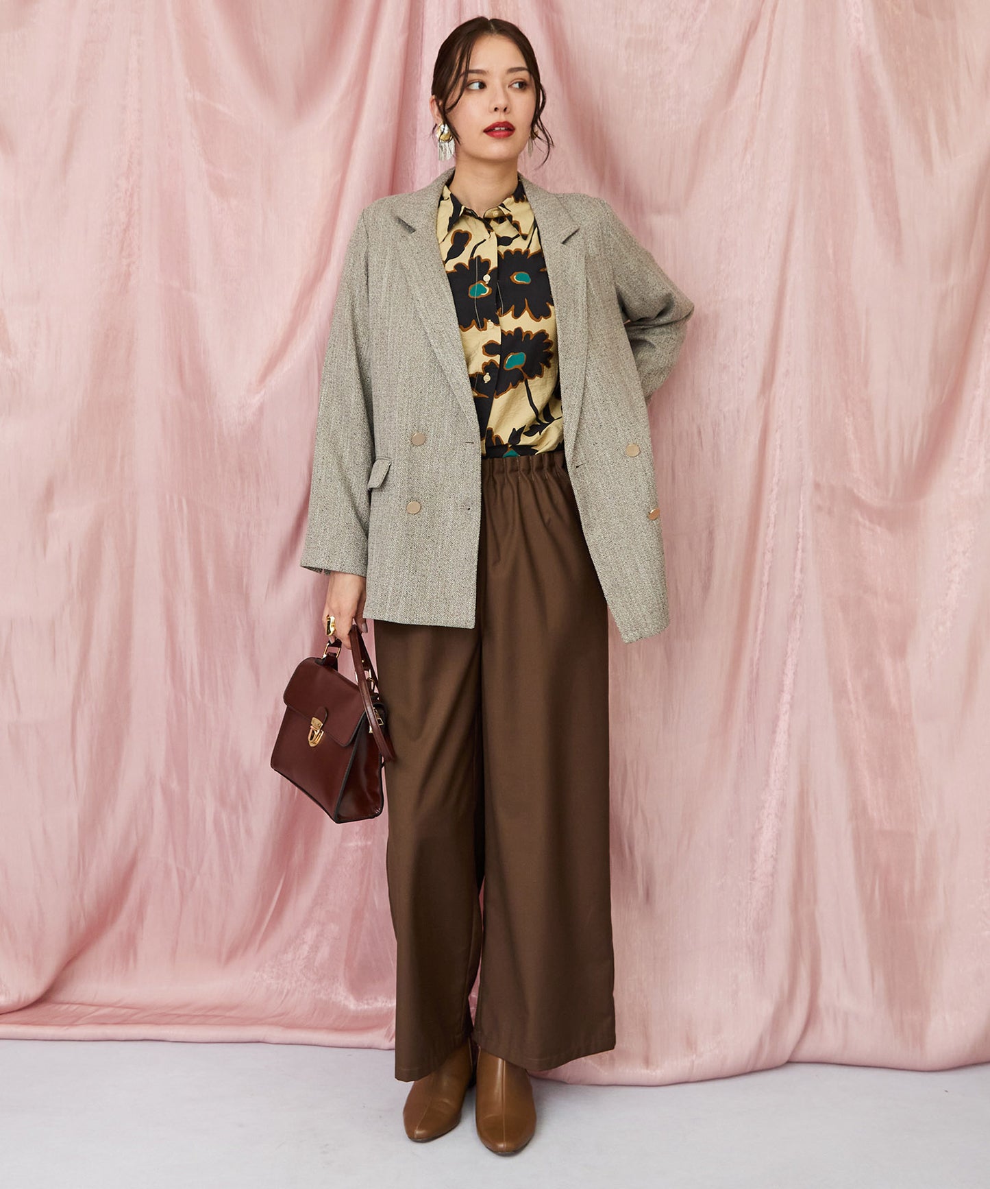 01-5918【WILD PONY】ビッグフラワープリントシャツ