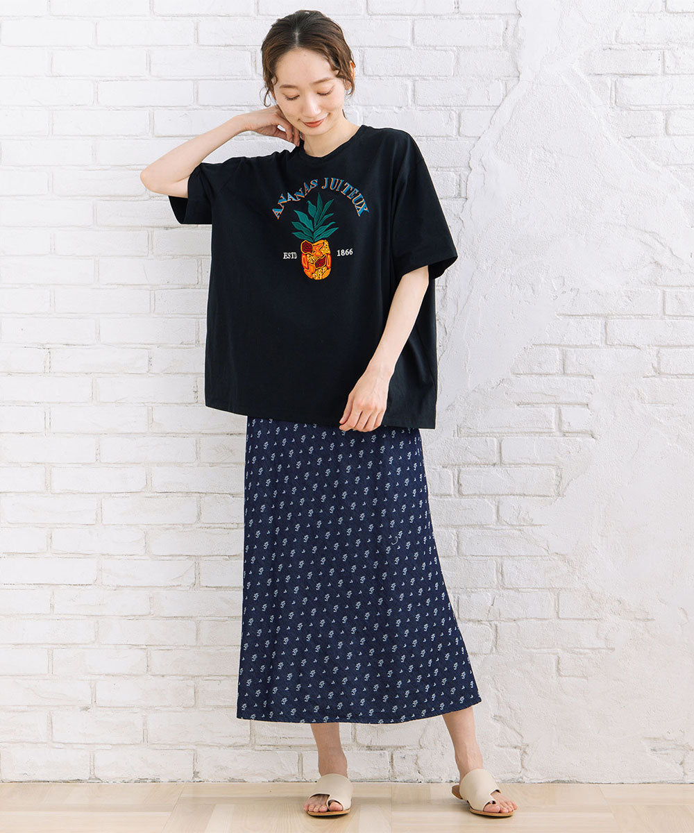 トロピカルパインエンブロイダリーTシャツ
