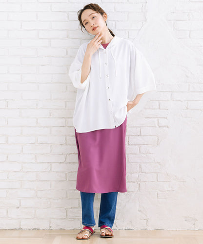 23-5475　【COOL・UV・防シワ】スムースジョーゼットフーディブルゾン【先行予約】