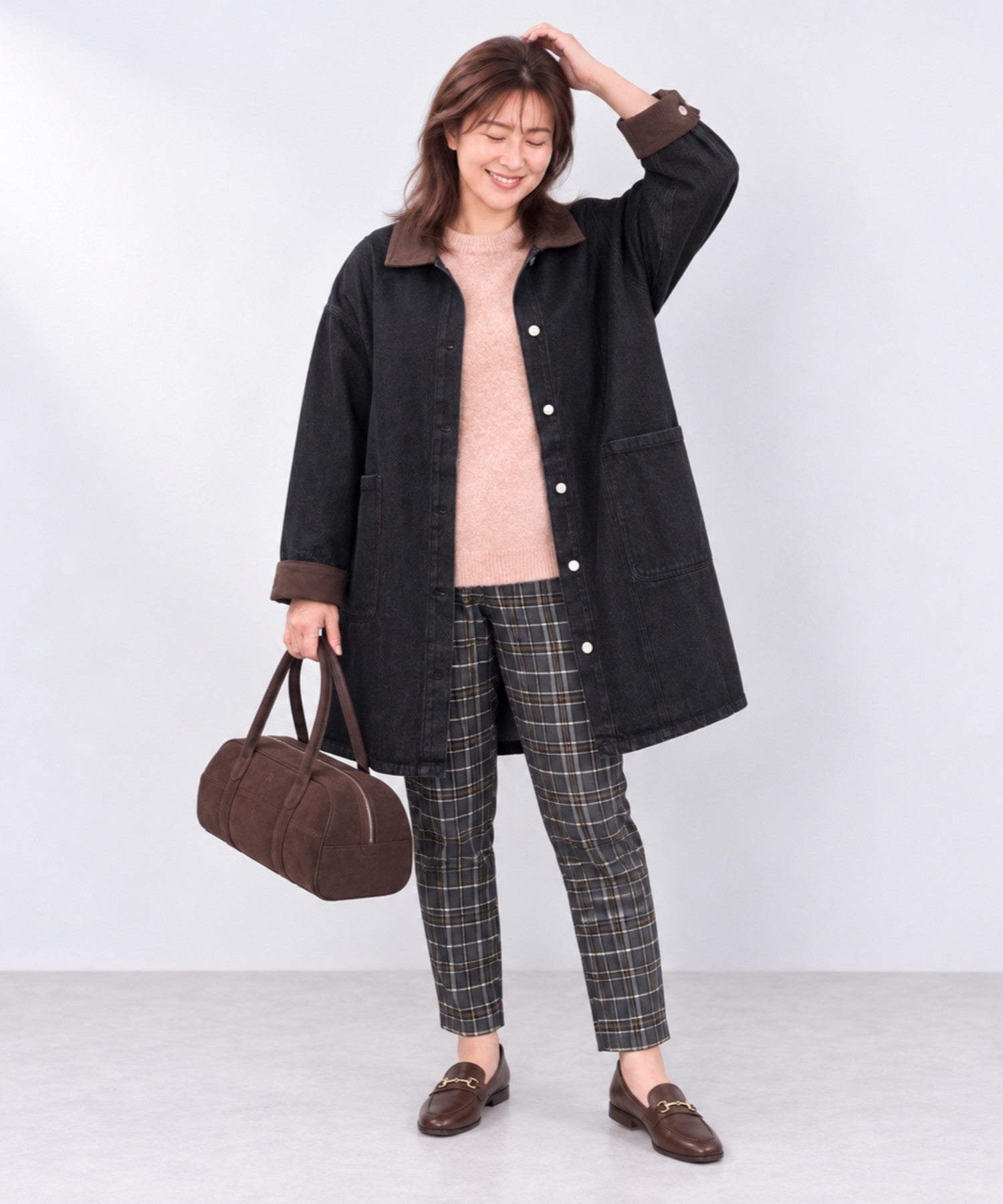 【sabstreet bis】【web限定】 クルーネック杢ニット【先行予約】