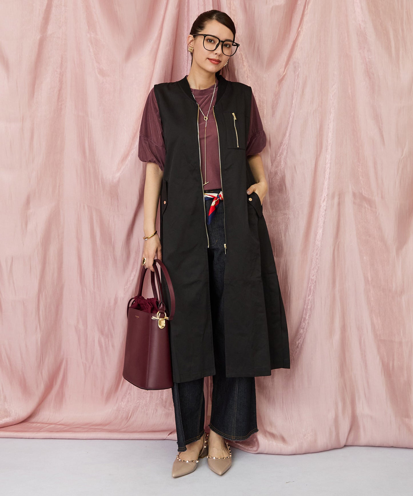 12-5900【FONT LAB】フリンジワイドデニム’25