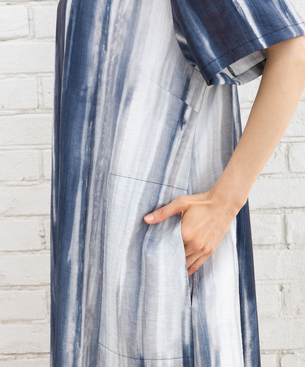 KOKOMARINA グラデーションストライプワンピース