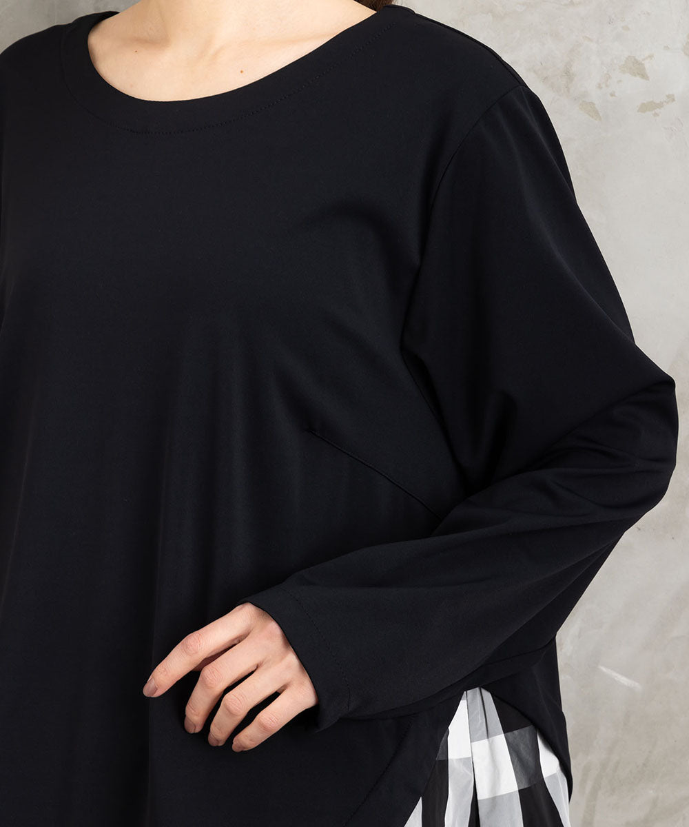 KOKOMARINA チェックレイヤードチュニック