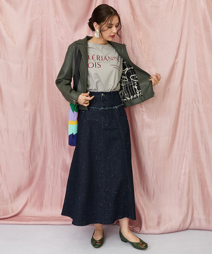 23-5546【FONT LAB】フェイクレザーライダースブルゾン