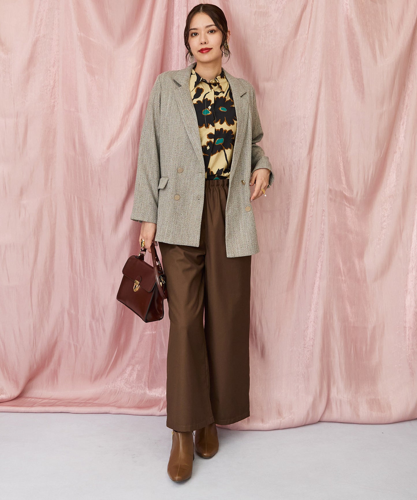 01-5918【WILD PONY】ビッグフラワープリントシャツ