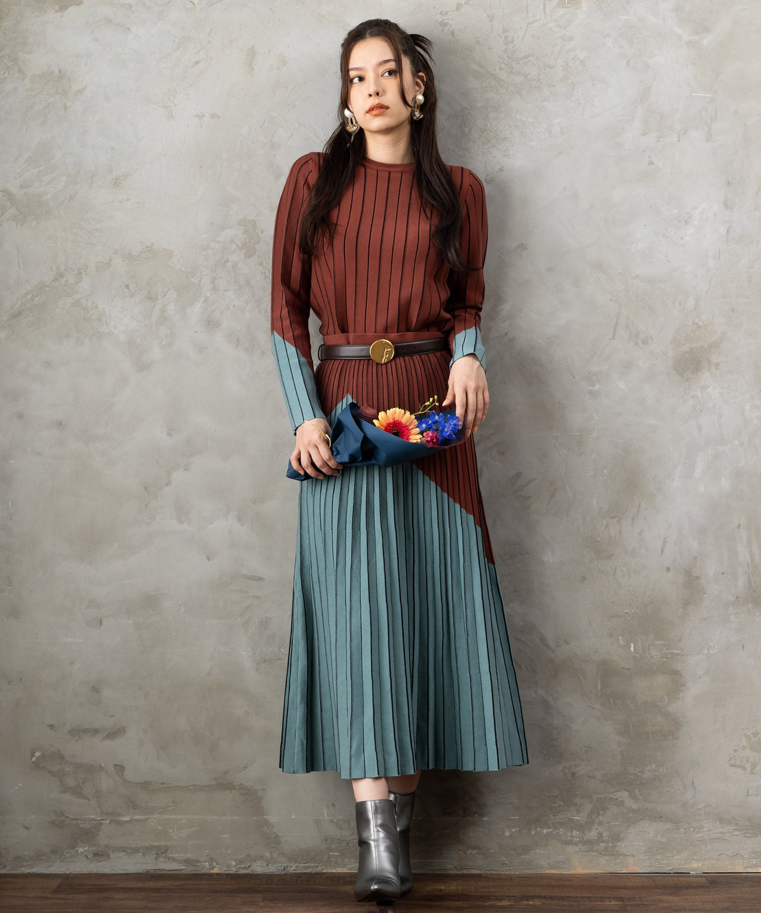 【SKATIE】ゴールドバックルベルト