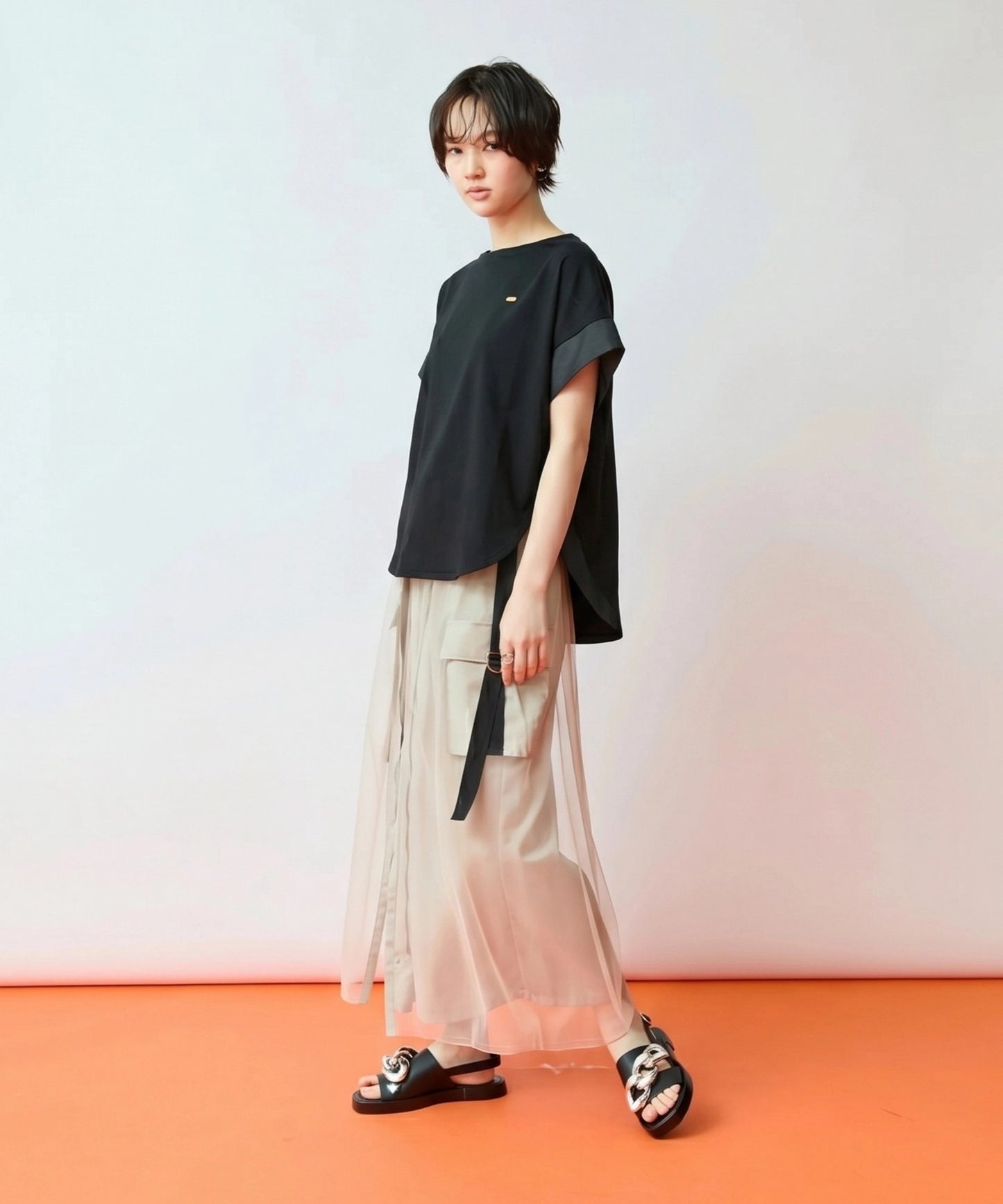 【JETSET SOLO PLUS】MVS天竺遮熱冷感コクーンTシャツ