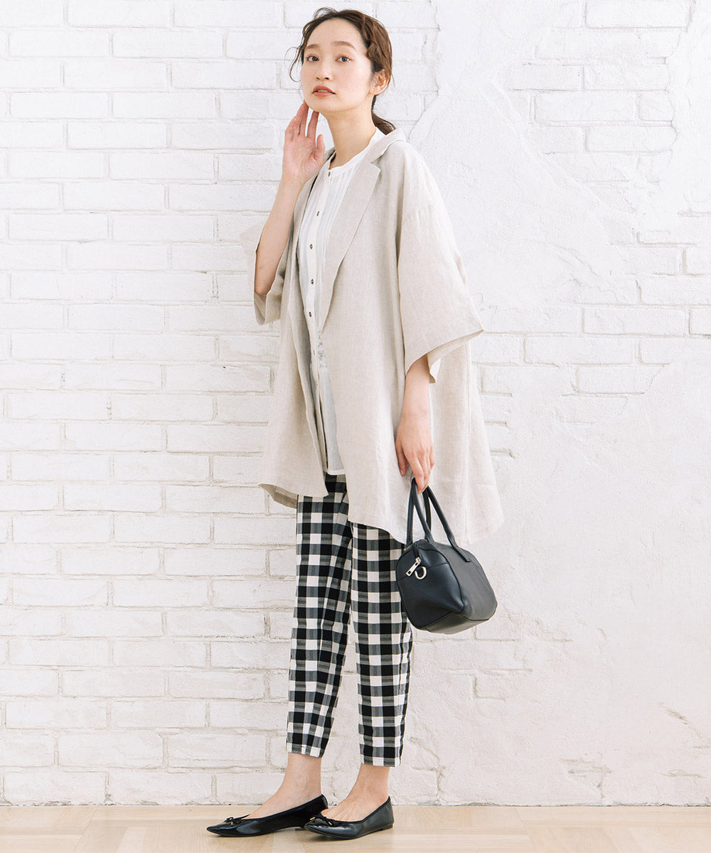 20-5464　[Rogique]リネンハーフスリーブジャケット【先行予約】