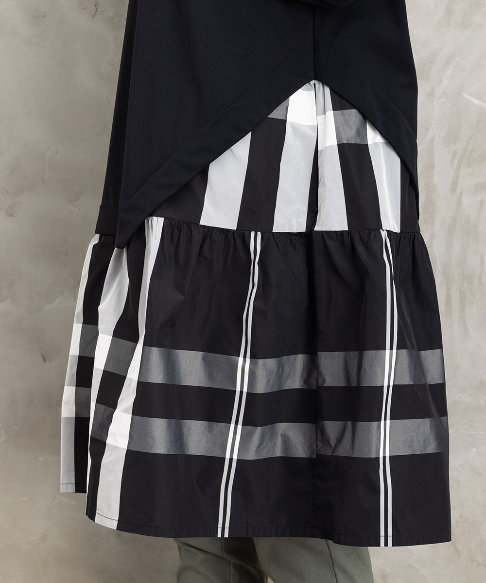 KOKOMARINA チェックレイヤードチュニック