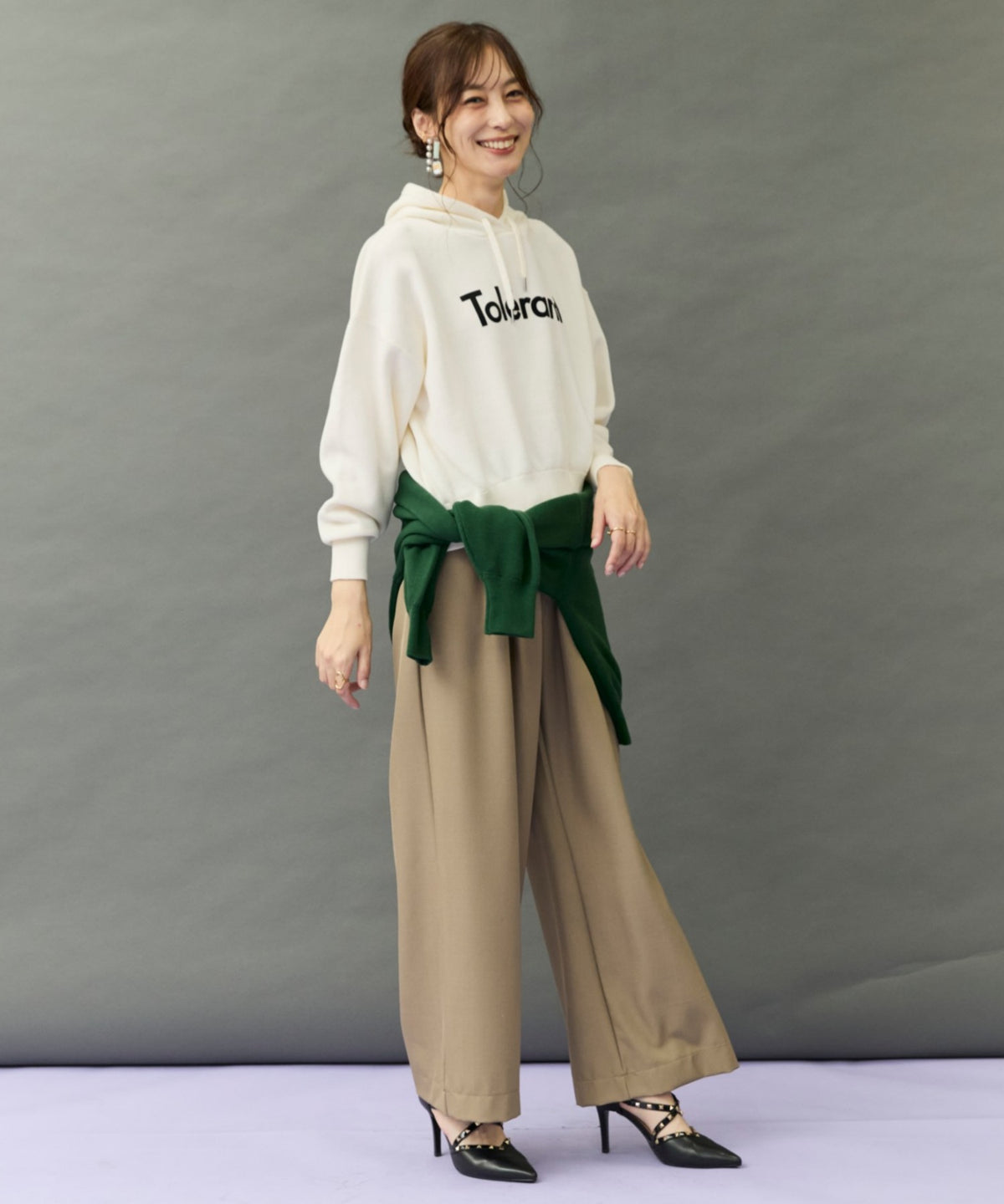 【JETSET SOLO PLUS】タックドロストワイドパンツ
