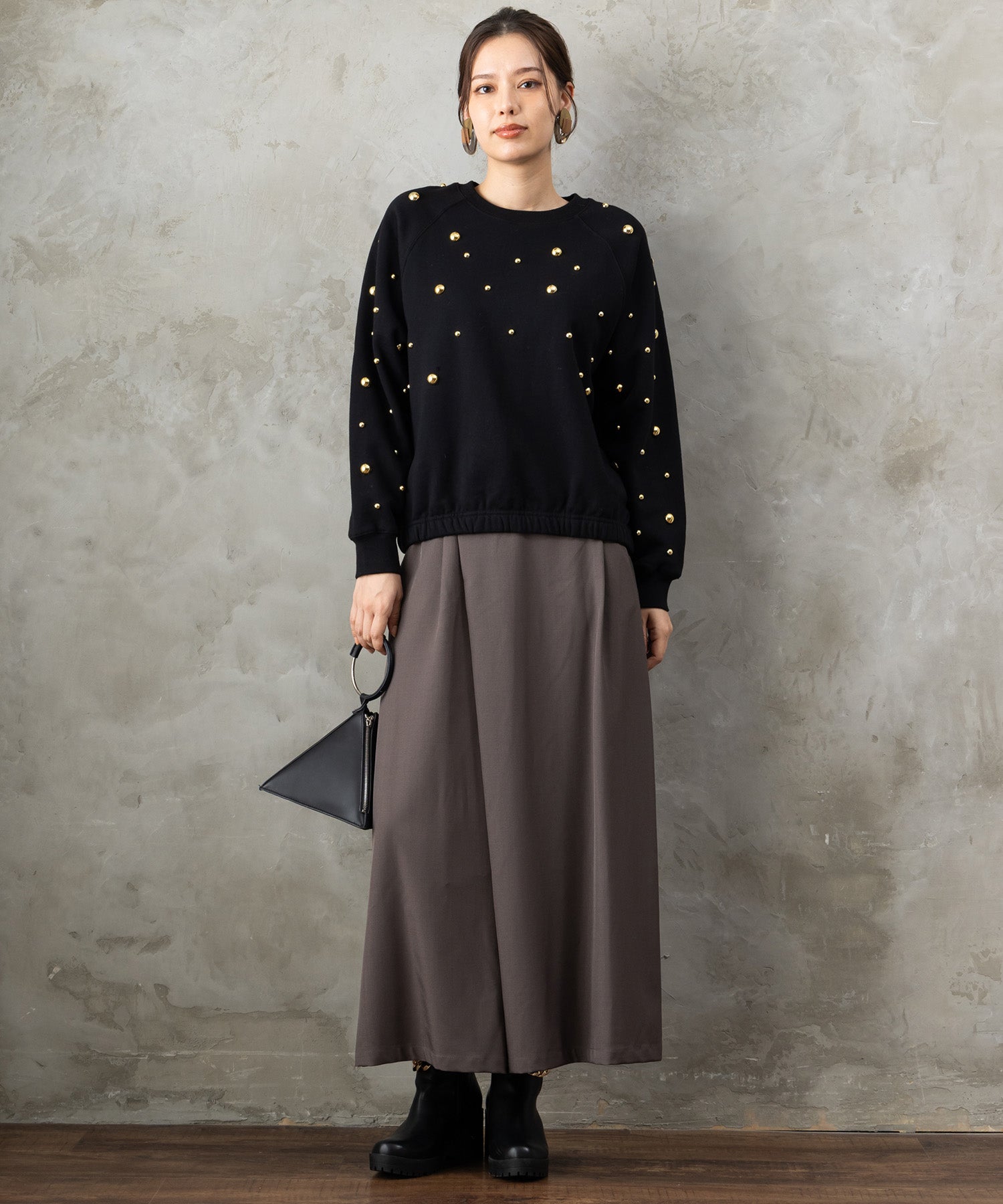 レディース スカーチョ ラップ風デザイン ストレッチツイル｜JETSET