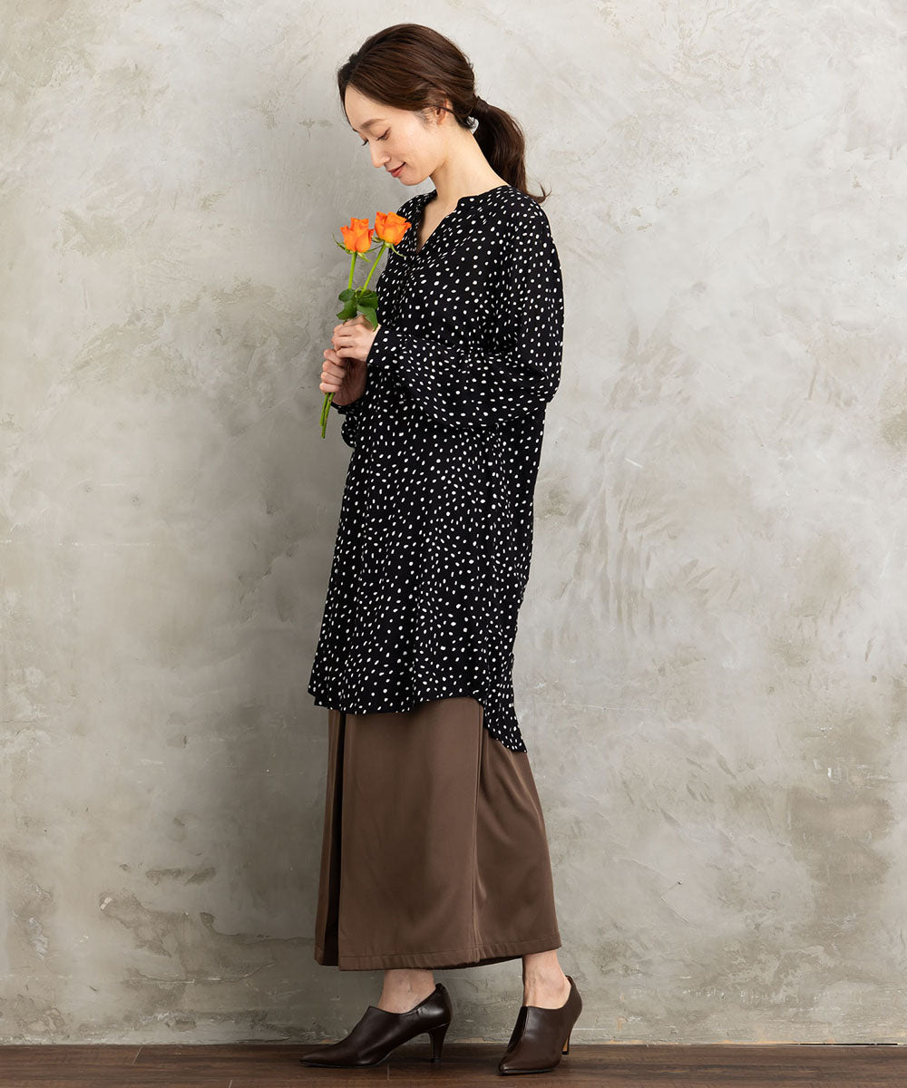 KAFFE アソートプリントシャツチュニック