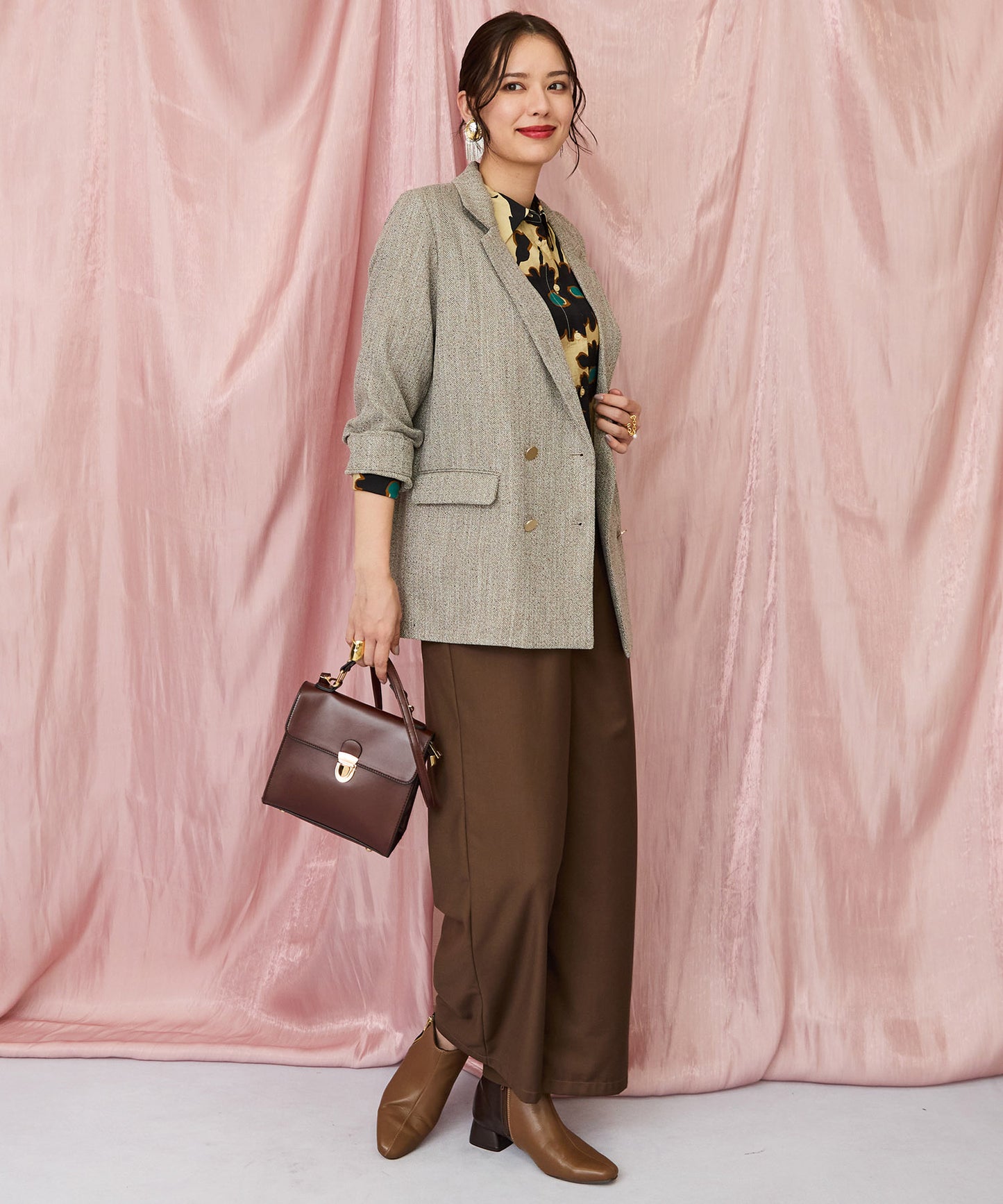 01-5918【WILD PONY】ビッグフラワープリントシャツ