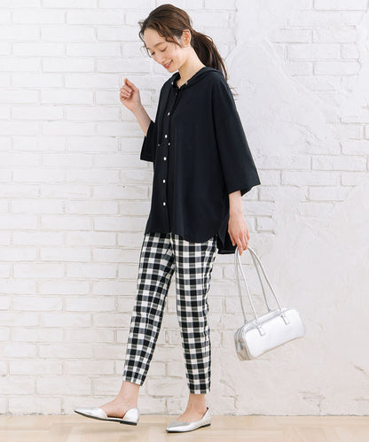 23-5475　【COOL・UV・防シワ】スムースジョーゼットフーディブルゾン【先行予約】