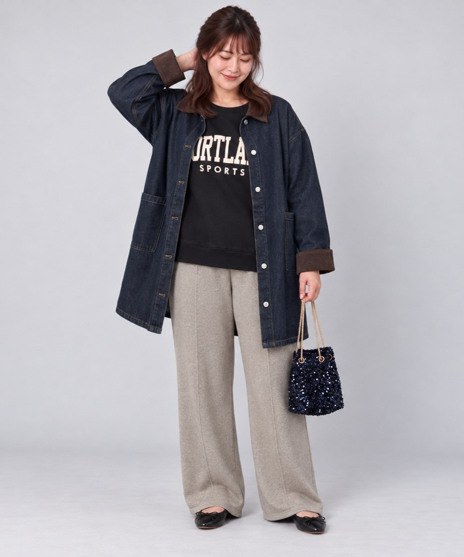 【sabstreet bis】【web限定】 クラックプリントロゴスウェット【先行予約】
