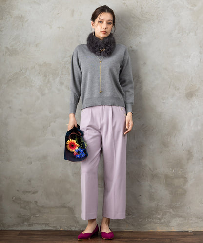 【JETSET SOLO PLUS】マシュマロタッチミラノVネックニット