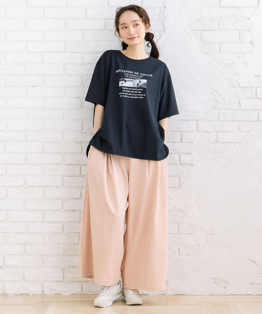 【sabstreet bis】【web限定】 ストレッチゆるタックワイドパンツ