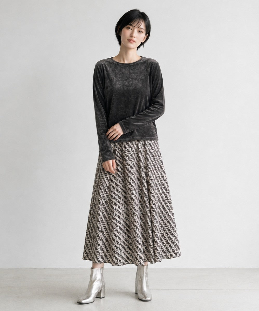 【JETSET SOLO PLUS】シアーフロッキーベロアロングTシャツ