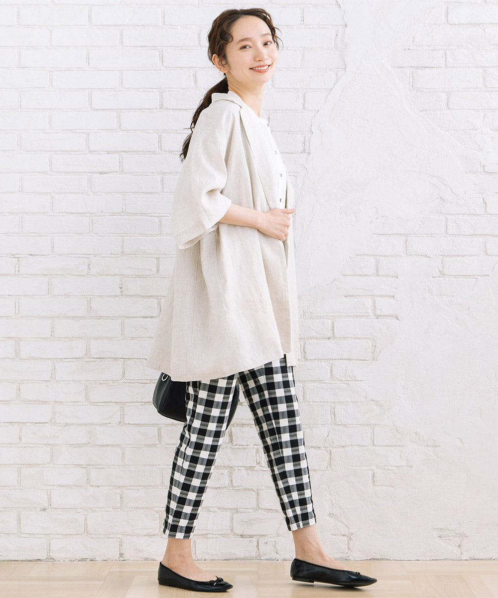 20-5464　[Rogique]リネンハーフスリーブジャケット【先行予約】